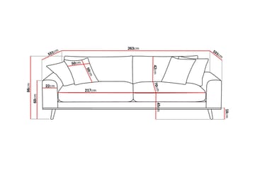 4-sits Soffa Scandinavian Choice Silencio 72 - Møbler - Sofaer - 4 seter sofa