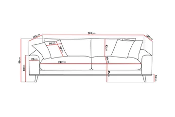 4-sits Soffa Scandinavian Choice Silencio 86 - Møbler - Sofaer - 4 seter sofa