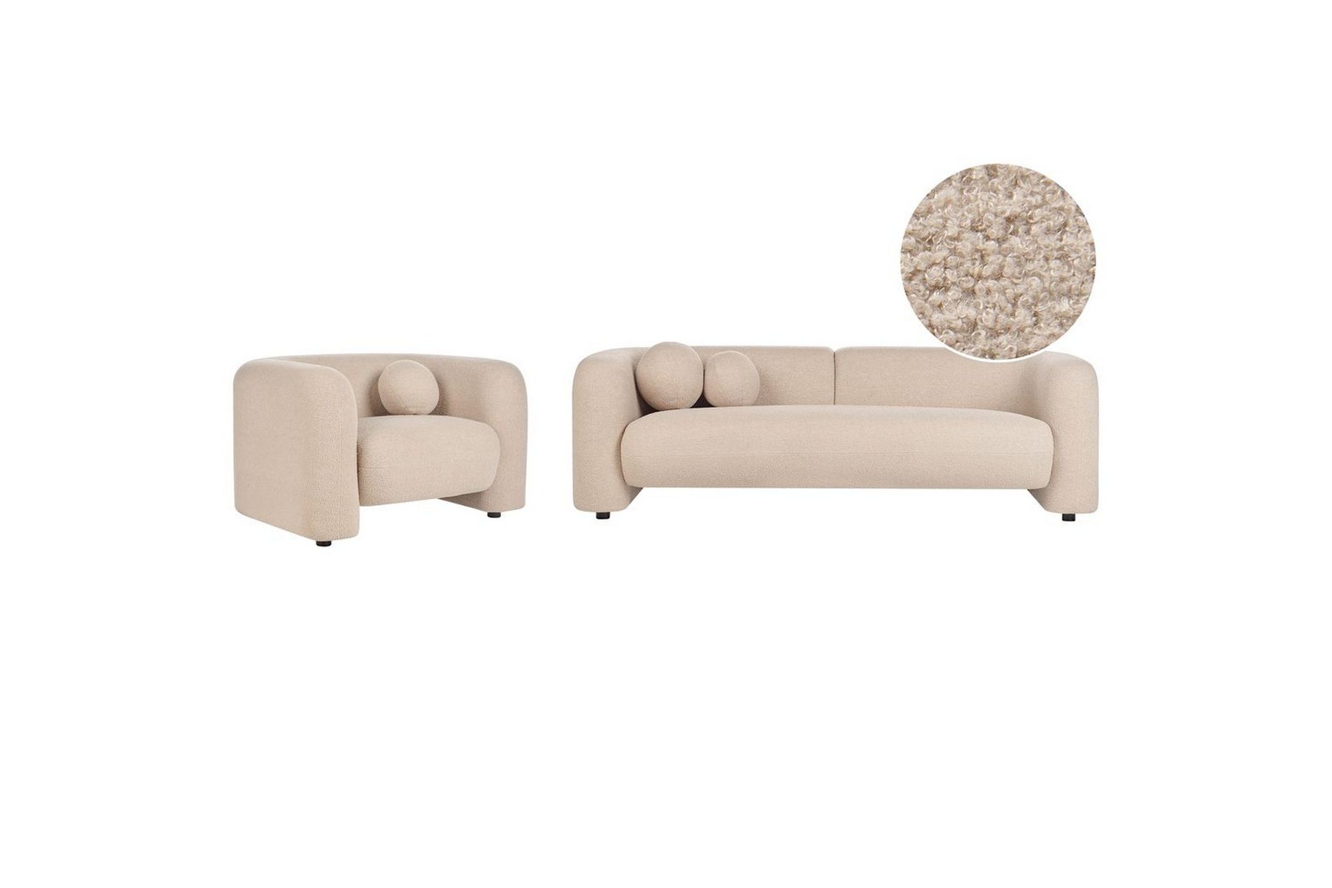 4-sits Soffgrupp Beliani Leiren Beige Beige -
