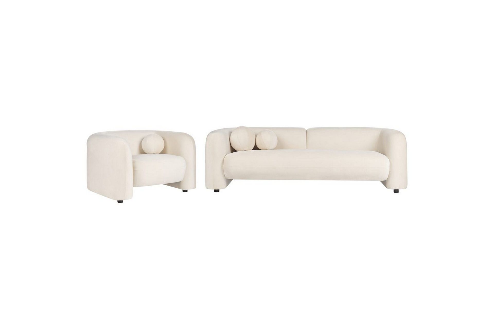 4-sits Soffgrupp Beliani Leiren Beige Offwhite -
