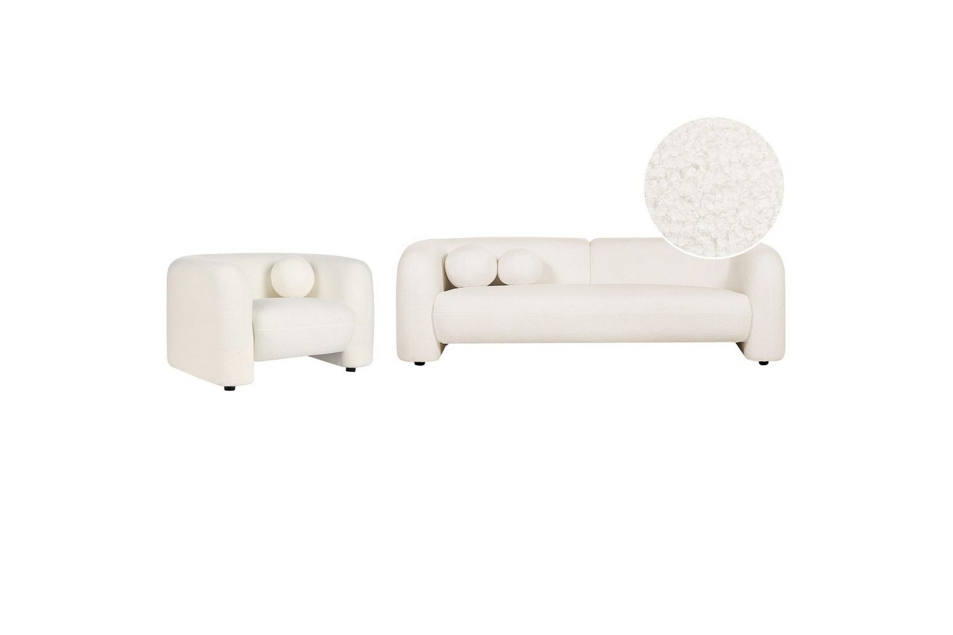 4-sits Soffgrupp Beliani Leiren Beige White -