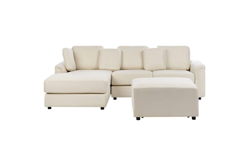 4-sitssoffa Beliani Kohlo Beige/svart, Högervänd Beige||Black Left-faced, undefined