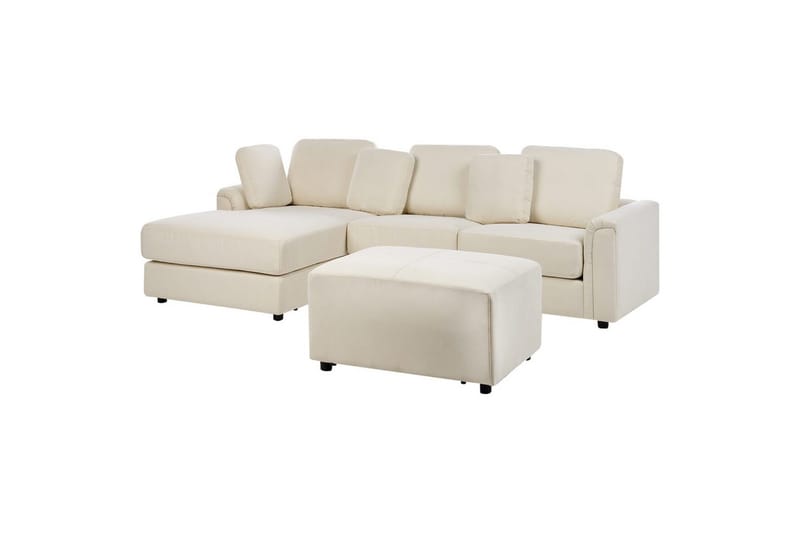 4-sitssoffa Beliani Kohlo Beige/svart, Högervänd Beige||Black Left-faced - Møbler - Sofaer - Sofagrupper