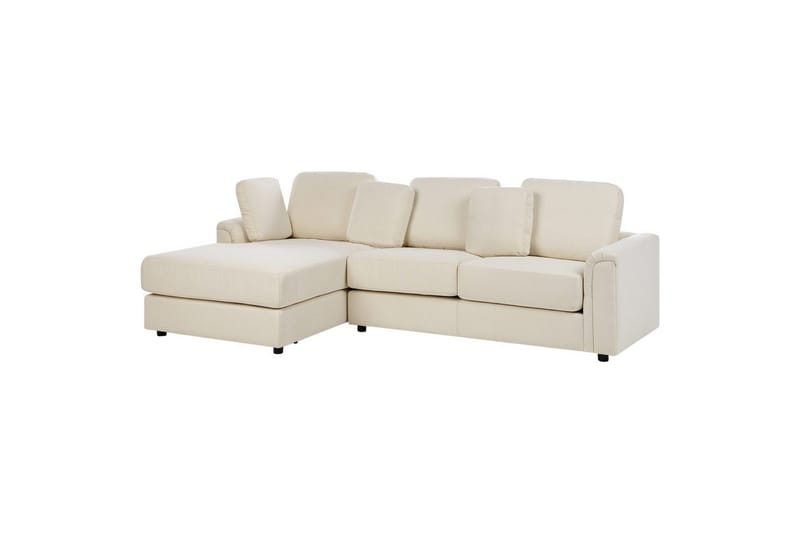 4-sitssoffa Beliani Kohlo Beige/svart, Högervänd Beige||Black Left-faced - Møbler - Sofaer - Sofagrupper