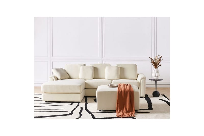 4-sitssoffa Beliani Kohlo Beige/svart, Högervänd Beige||Black Left-faced - Møbler - Sofaer - Sofagrupper