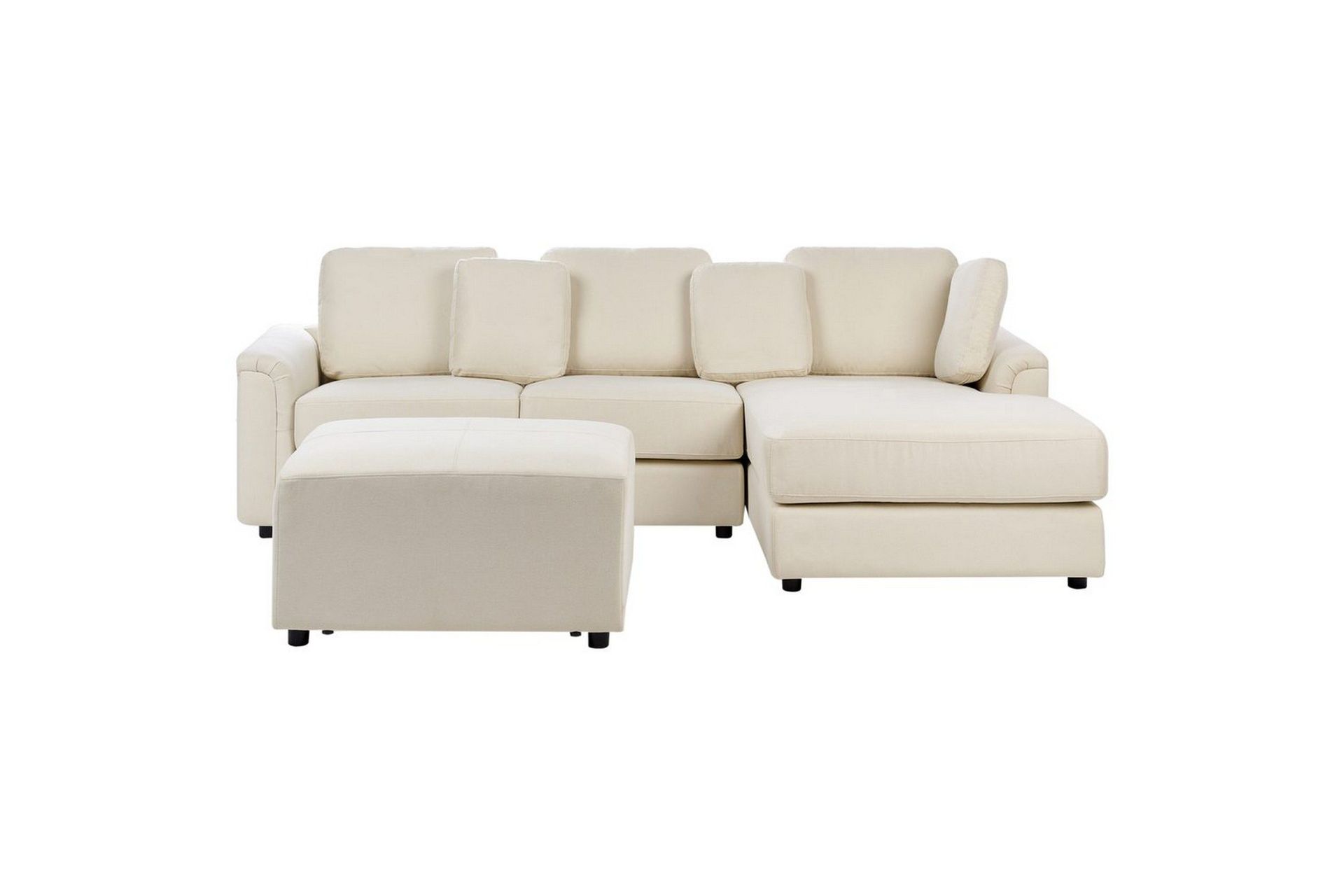 4-sitssoffa Beliani Kohlo Beige/svart, Högervänd Beige\|\|Black Right-faced -