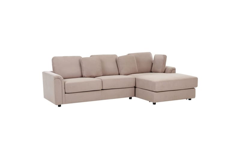 4-sitssoffa Beliani Kohlo Beige/svart, Högervänd Taupe Right-faced - Beige - Møbler - Sofaer - Sofagrupper