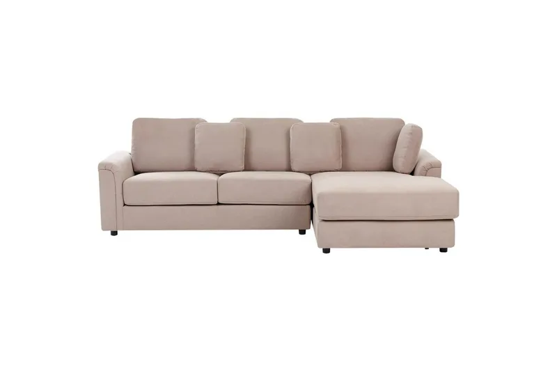 4-sitssoffa Beliani Kohlo Beige/svart, Högervänd Taupe Right-faced - Beige - Møbler - Sofaer - Sofagrupper