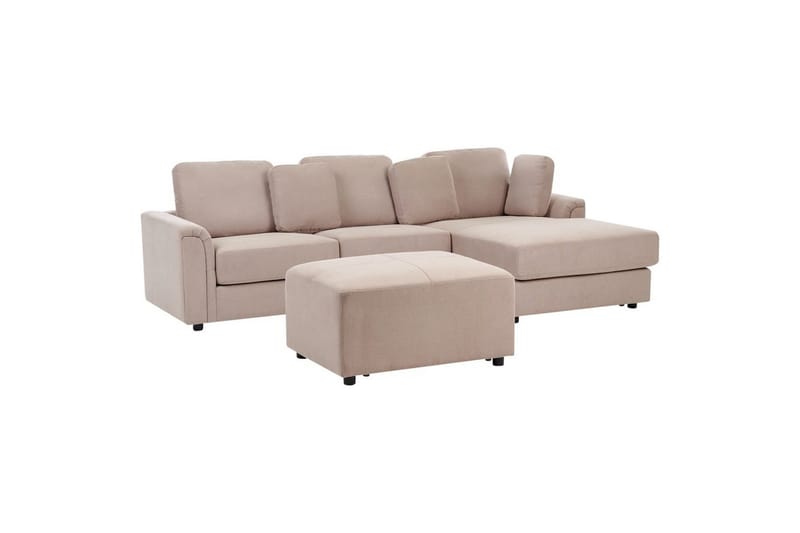 4-sitssoffa Beliani Kohlo Beige/svart, Högervänd Taupe Right-faced - Beige - Møbler - Sofaer - Sofagrupper