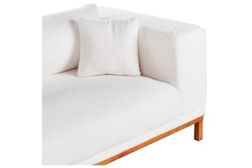 4-sitssoffa Beliani Veng Beige, ljust trä White||Light colored wood - Møbler - Sofaer - 4 seter sofa