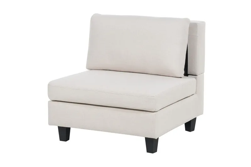 5-sits Hörnsoffa Beliani Unstad Beige/svart, Högervänd, Polyester Beige, Black - Møbler - Sofaer - Modulsofaer - Komplett modulsofa