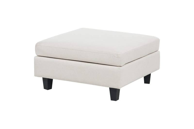 5-sits Hörnsoffa med fotpall Beliani Unstad Beige/svart, Högervänd, Polyester Beige, Black - Møbler - Sofaer - Modulsofaer - Komplett modulsofa