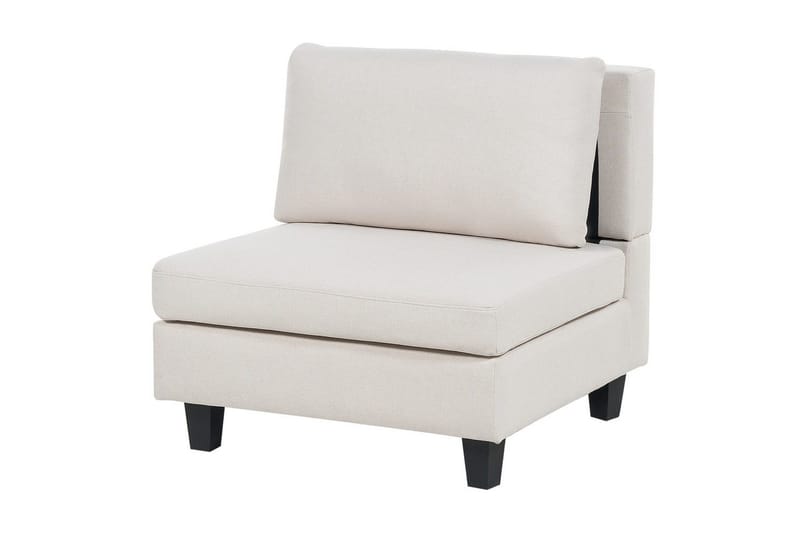 5-sits Hörnsoffa med fotpall Beliani Unstad Beige/svart, Högervänd, Polyester Beige, Black - Møbler - Sofaer - Modulsofaer - Komplett modulsofa