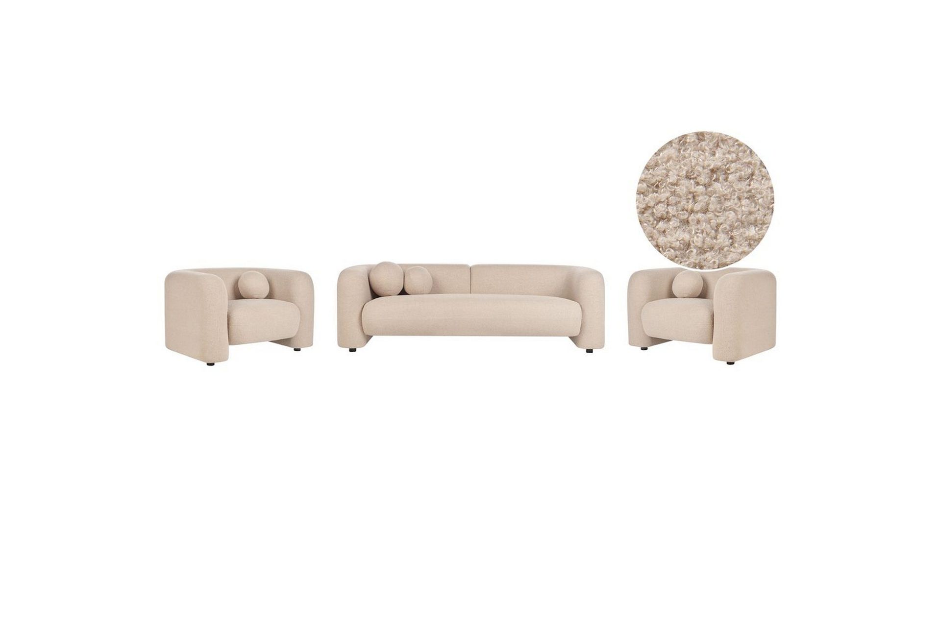5-sits Soffgrupp Beliani Leiren Beige Beige -