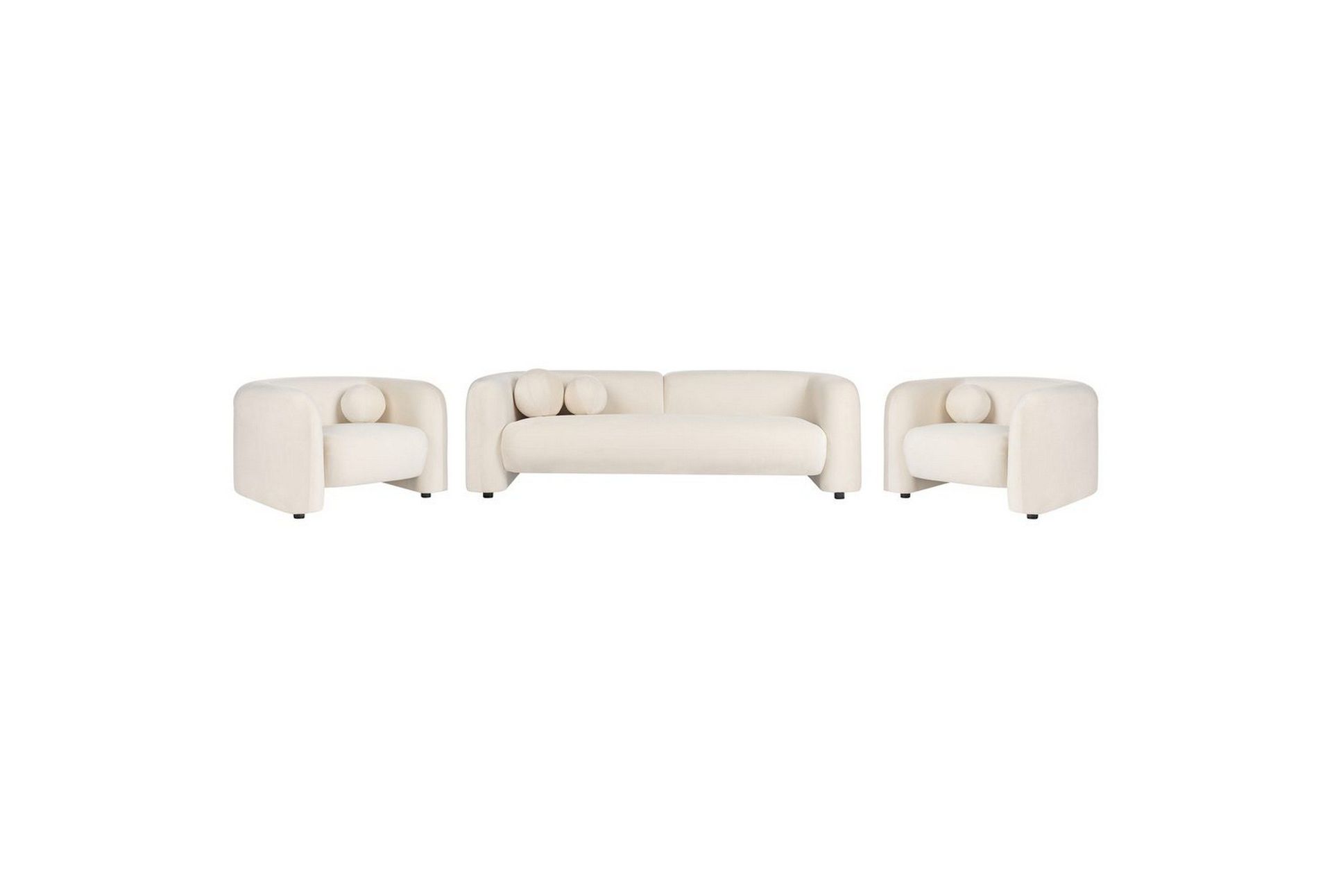 5-sits Soffgrupp Beliani Leiren Beige Offwhite -