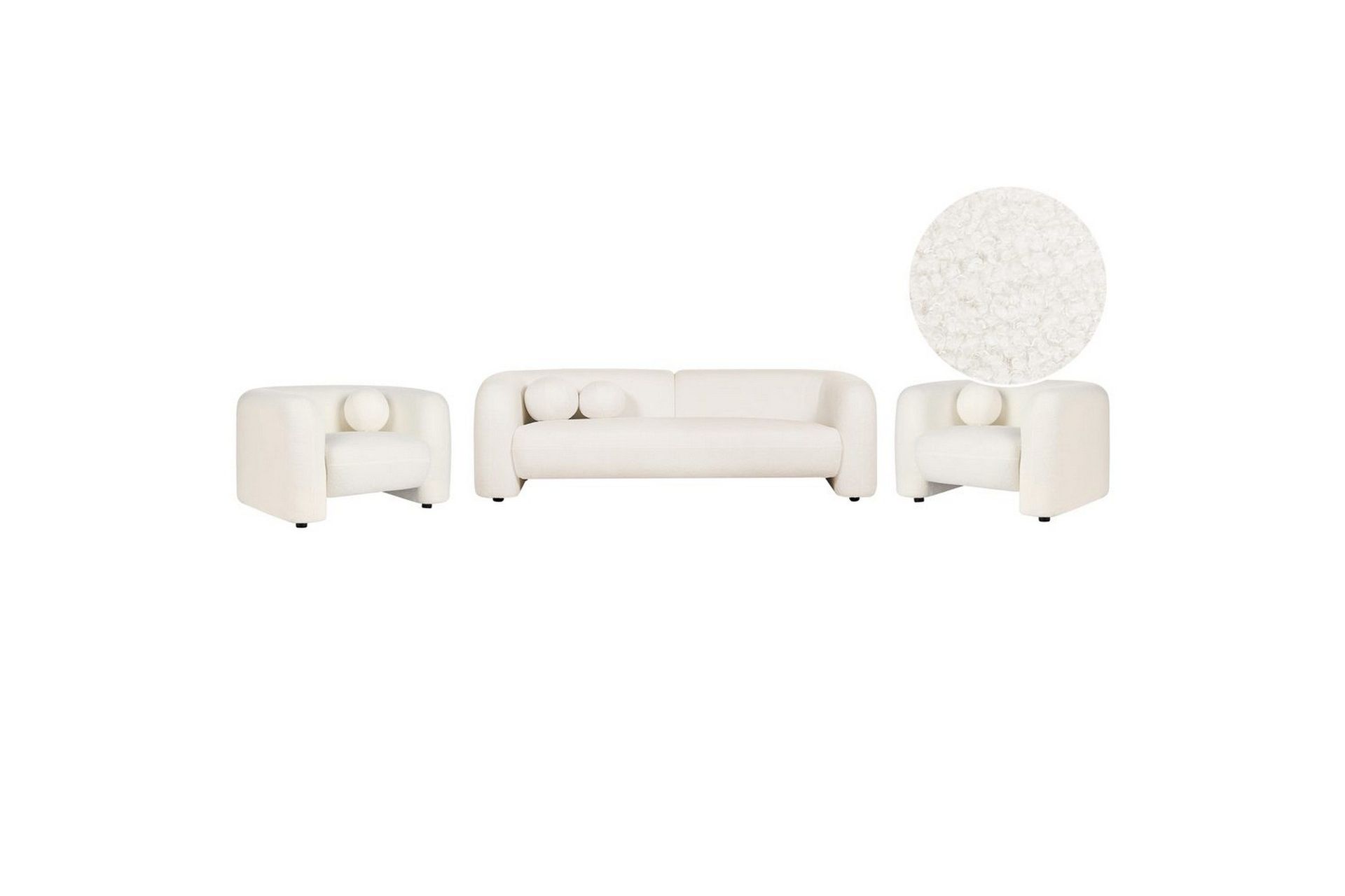 5-sits Soffgrupp Beliani Leiren Beige White -