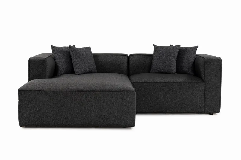 Abbas 4-seters Sofa med Divan - Antrasitt - Møbler - Sofaer - Sofa med sjeselong