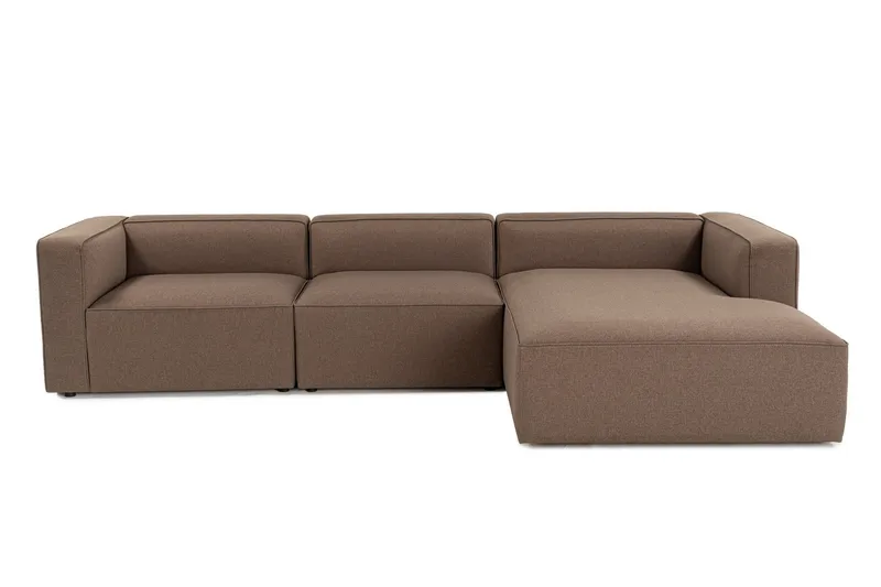 Abbas 4-seters Sofa med Divan, Brun