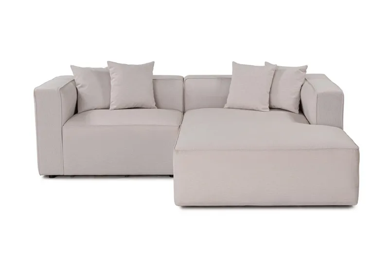 Abbas 4-seters Sofa med Divan, Ecru