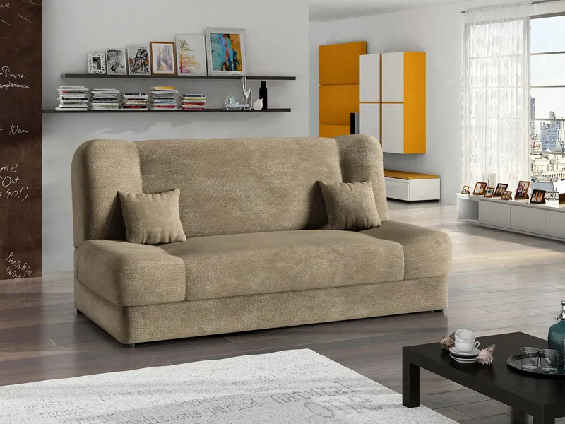 Abron 3-seters sovesofa med oppbevaring - beige - Møbler - Sofaer - Sovesofaer