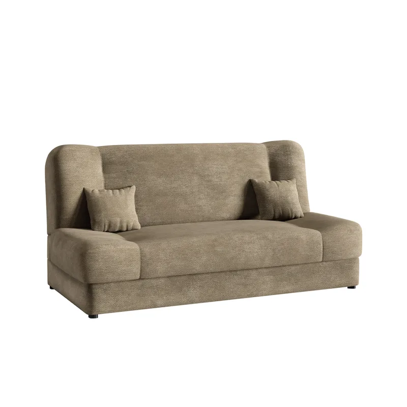 Abron 3-seters sovesofa med oppbevaring, beige