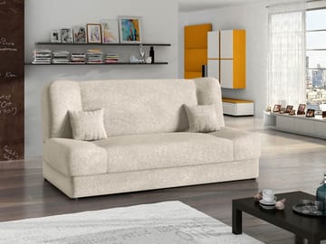 Abron 3-seters sovesofa med oppbevaring - beige - Møbler - Sofaer - Sovesofaer
