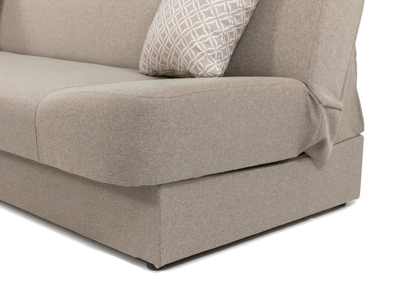 Abron 3-seters sovesofa med oppbevaring - beige - Møbler - Sofaer - Sovesofaer