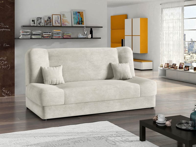 Abron 3-seters sovesofa med oppbevaring - beige - Møbler - Sofaer - Sovesofaer
