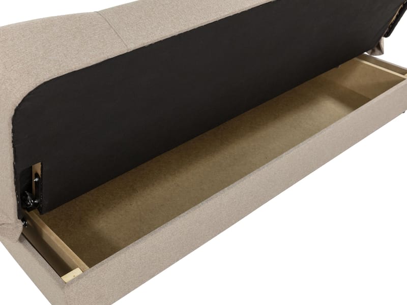 Abron 3-seters sovesofa med oppbevaring - beige - Møbler - Sofaer - Sovesofaer