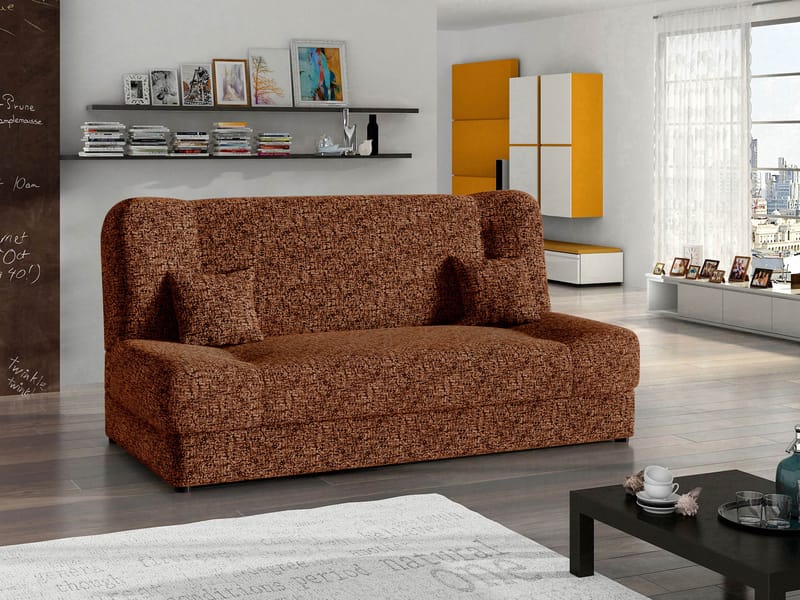 Abron 3-seters sovesofa med oppbevaring - brun - Møbler - Sofaer - Sovesofaer