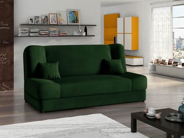 Abron 3-seters sovesofa med oppbevaring - grønn - Møbler - Sofaer - Sovesofaer