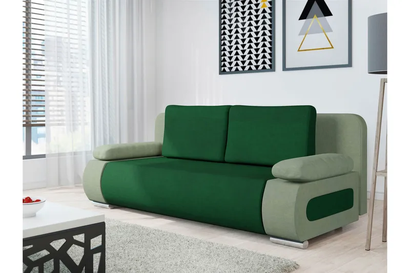 Adelma Sofa 3-seter - Grønn - Møbler - Sofaer - Fløyel sofaer