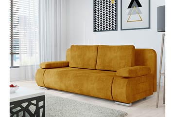 Adelma Sofa 3-seter - Gul - Møbler - Sofaer - Fløyel sofaer