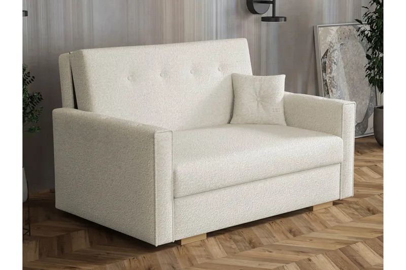 Ajiz Sovesofa 2-seter i Bouclé, Beige