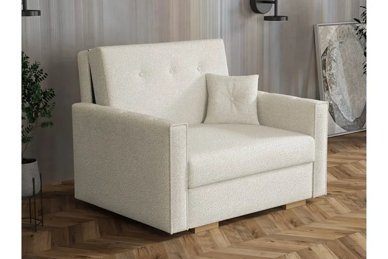 Ajiz Sovesofa 2-seter i Bouclé, Beige