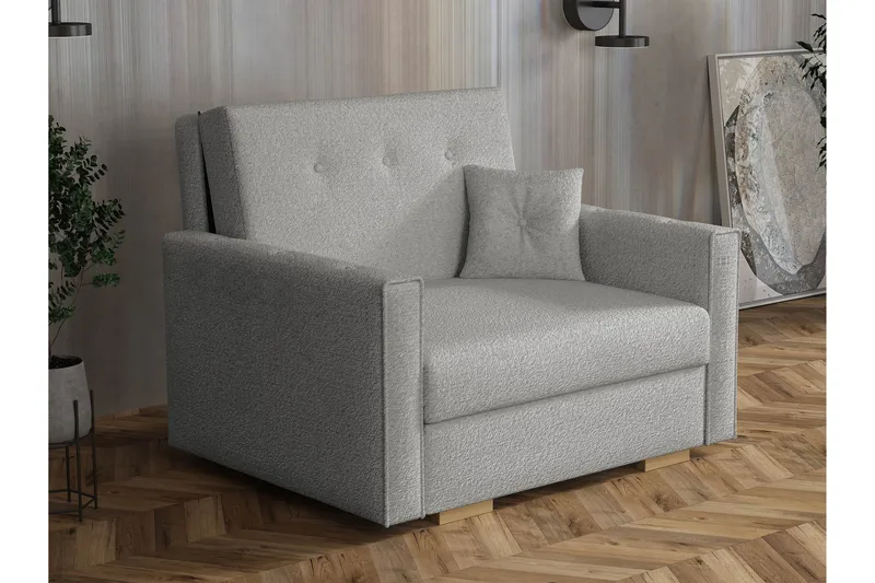 Ajiz Sovesofa 2-seter i Bouclé - Grå - Møbler - Sofaer - Sovesofaer