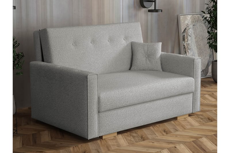 Ajiz Sovesofa 2-seter i Bouclé - Grå - Møbler - Sofaer - Sovesofaer