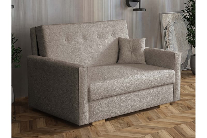 Ajiz Sovesofa 2-seter i Bouclé - Grå - Møbler - Sofaer - Sovesofaer