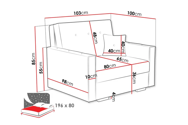 Ajiz Sovesofa 2-seter i Bouclé - Grønn - Møbler - Sofaer - Sovesofaer