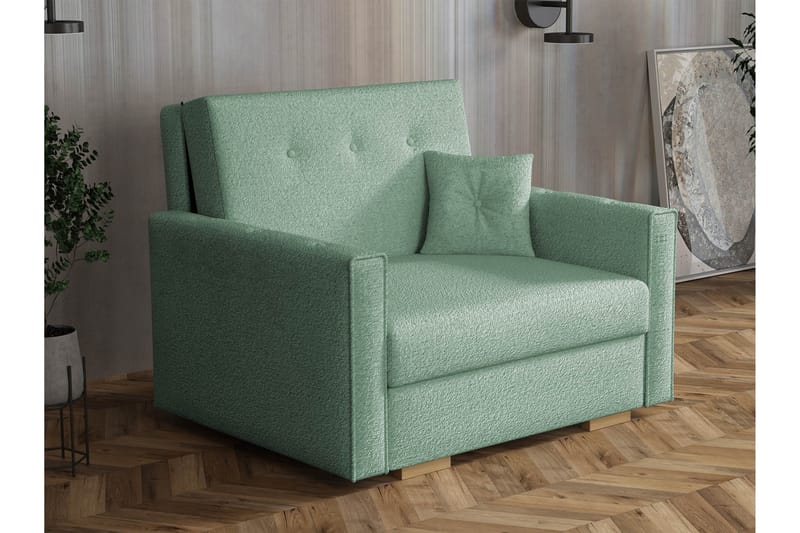 Ajiz Sovesofa 2-seter i Bouclé - Grønn - Møbler - Sofaer - Sovesofaer