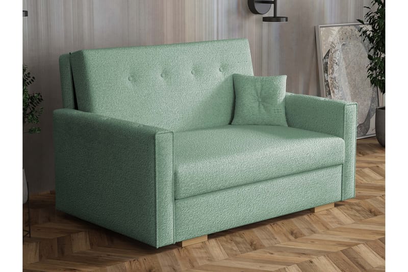 Ajiz Sovesofa 2-seter i Bouclé - Grønn - Møbler - Sofaer - Sovesofaer