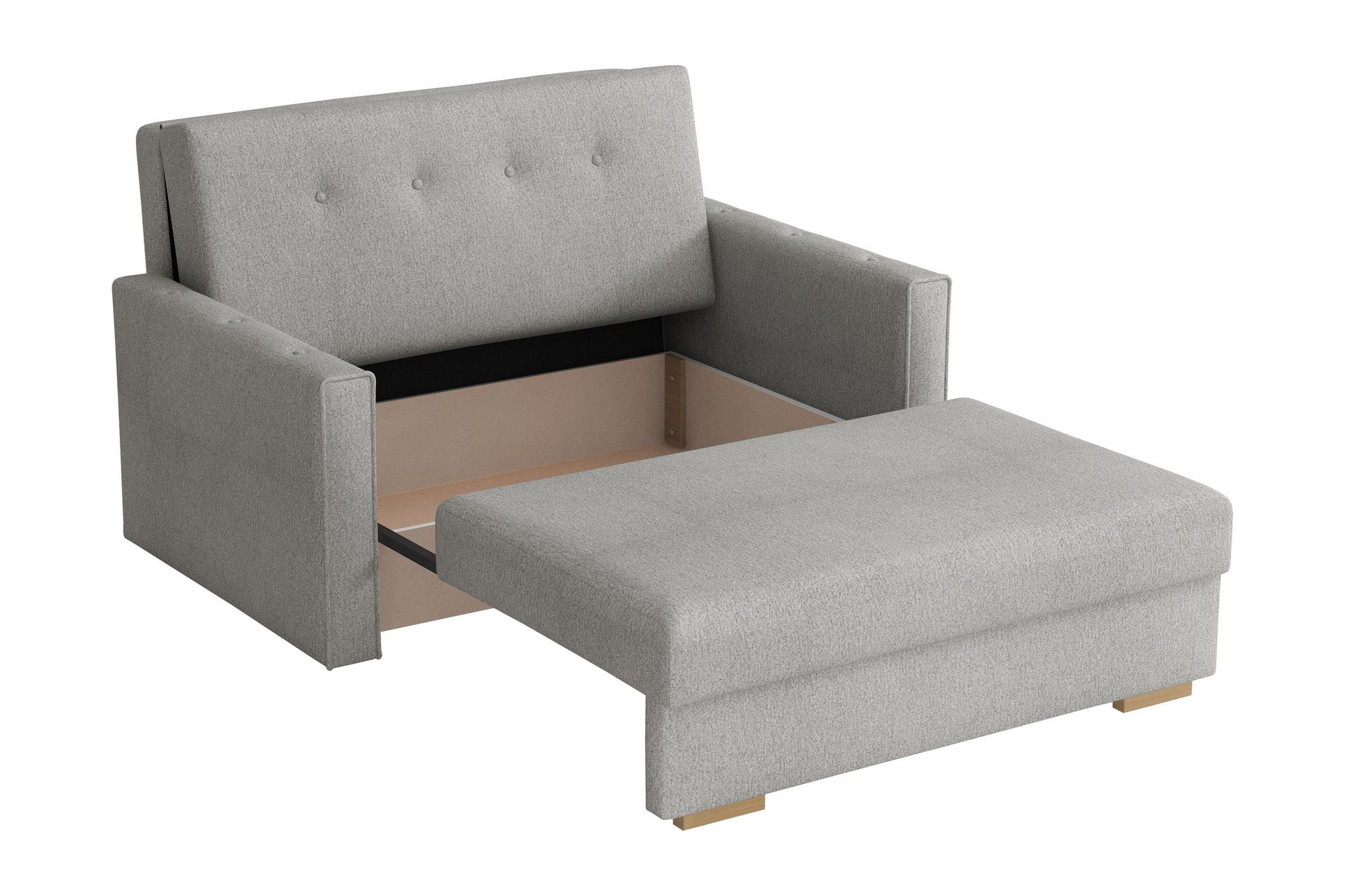 Ajiz Sovesofa 2-seter i Bouclé - Hvit - Møbler - Sofaer - Sovesofaer