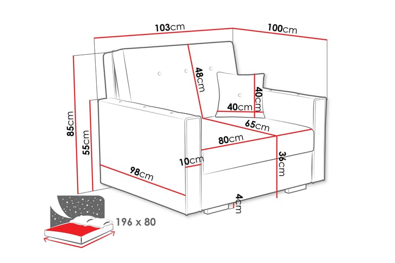Ajiz Sovesofa 2-seter i Bouclé - Rosa - Møbler - Sofaer - Sovesofaer