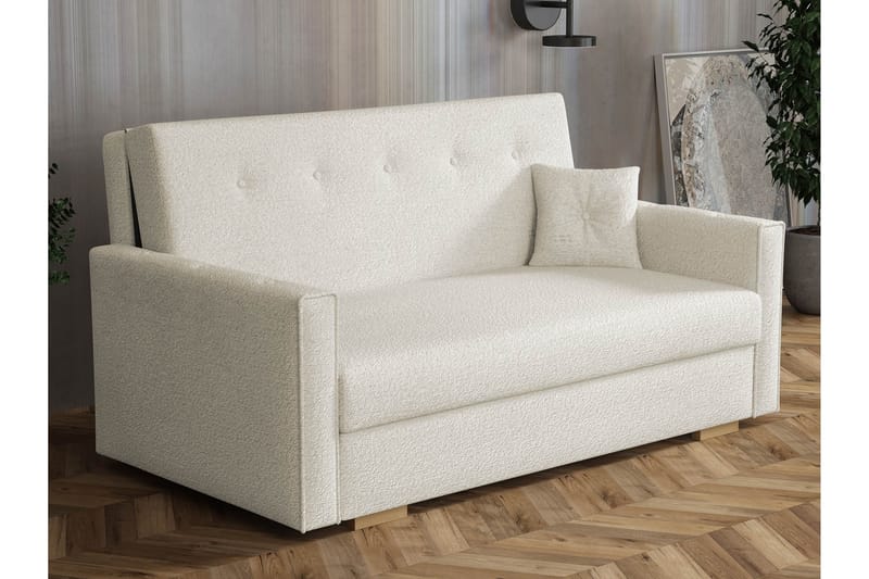 Ajiz Sovesofa 3-seter i Bouclé - Beige - Møbler - Sofaer - Sovesofaer