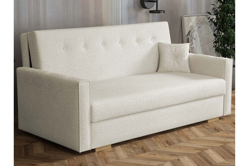 Ajiz Sovesofa 3-seter i Bouclé - Beige - Møbler - Sofaer - Sovesofaer