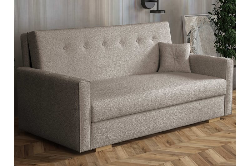 Ajiz Sovesofa 3-seter i Bouclé - Grå - Møbler - Sofaer - Sovesofaer