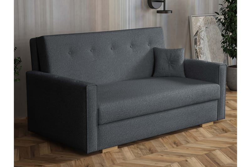 Ajiz Sovesofa 3-seter i Bouclé - Grå - Møbler - Sofaer - Sovesofaer