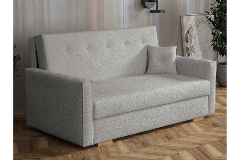 Ajiz Sovesofa 3-seter i Bouclé - Grå - Møbler - Sofaer - Sovesofaer