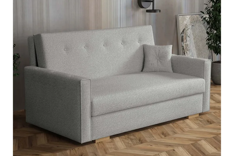 Ajiz Sovesofa 3-seter i Bouclé - Grå - Møbler - Sofaer - Sovesofaer