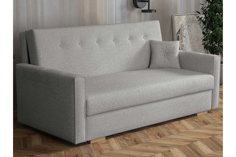 Ajiz Sovesofa 3-seter i Bouclé - Grå - Møbler - Sofaer - Sovesofaer